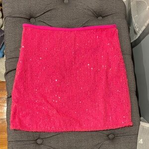 Pink Sequin Women's Skirt